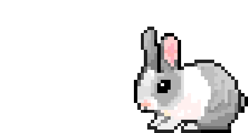 Pixel art bunny charm